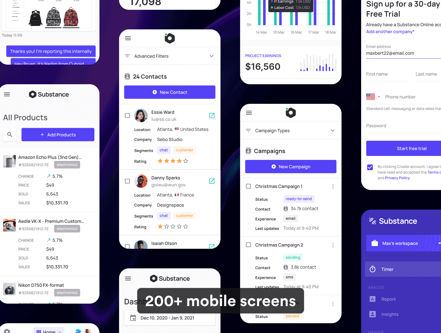 300+后台管理UI界面设计素材包