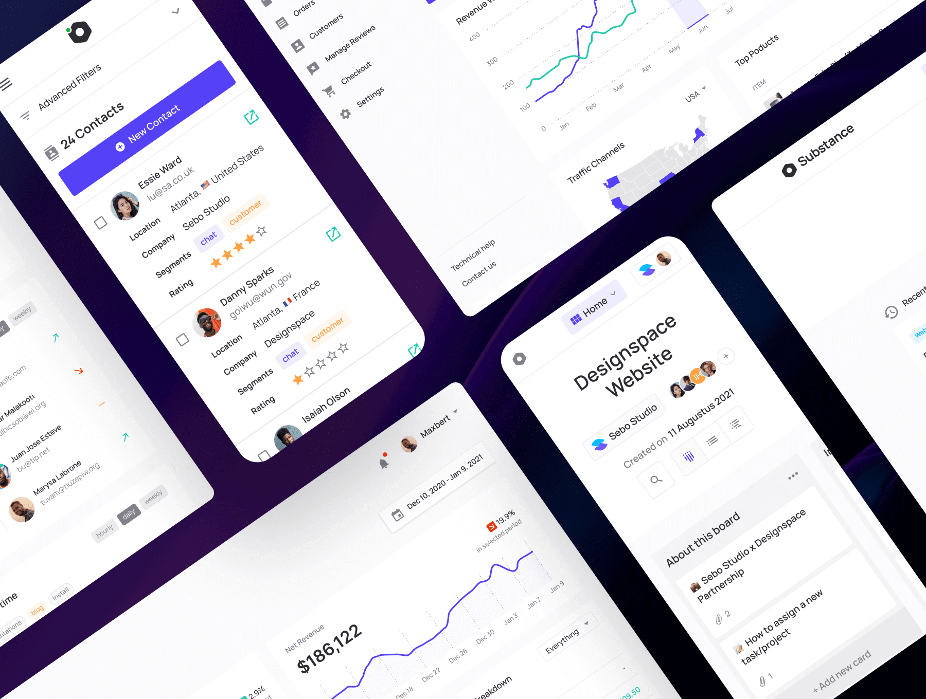 300+后台管理UI界面设计素材包