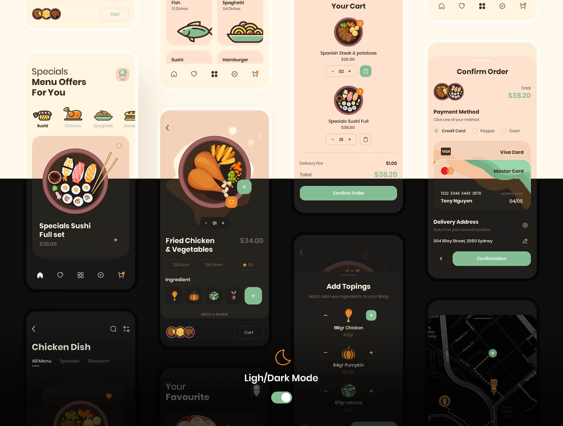 78个设计完美的外卖主题APP UI kit素材包