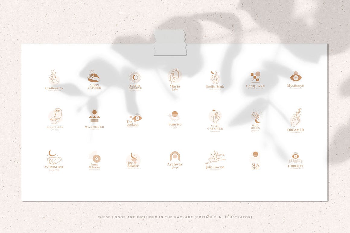 78个优雅抽象的女性艺术线条矢量插画海报设计素材包