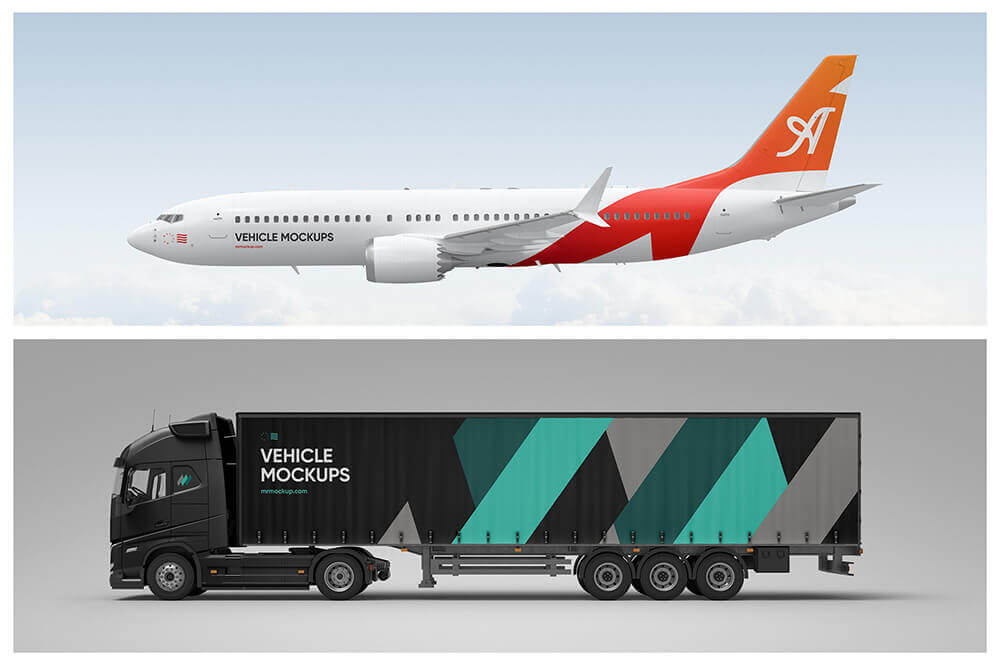 交通工具汽车样机PSD素材包合集