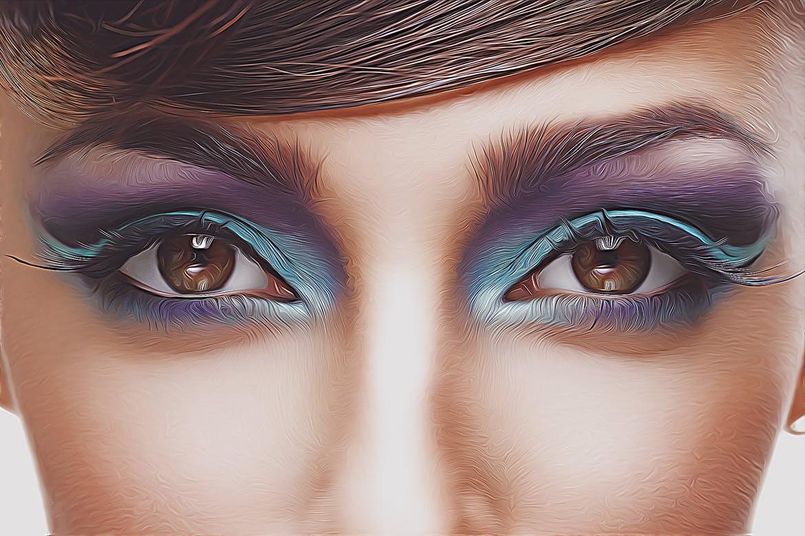 一键生成油画效果的photoshop动作预设