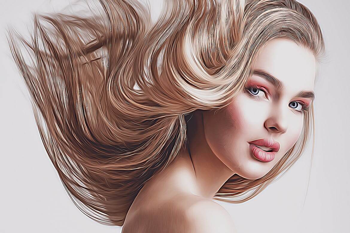 一键生成油画效果的photoshop动作预设