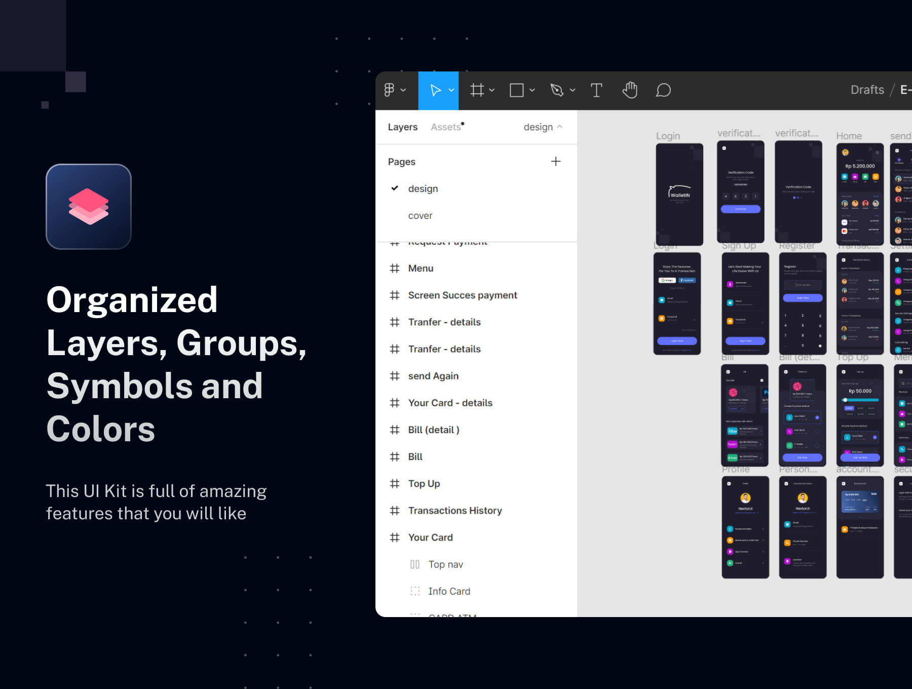 30个深色超酷电子钱包APP UI界面素材包