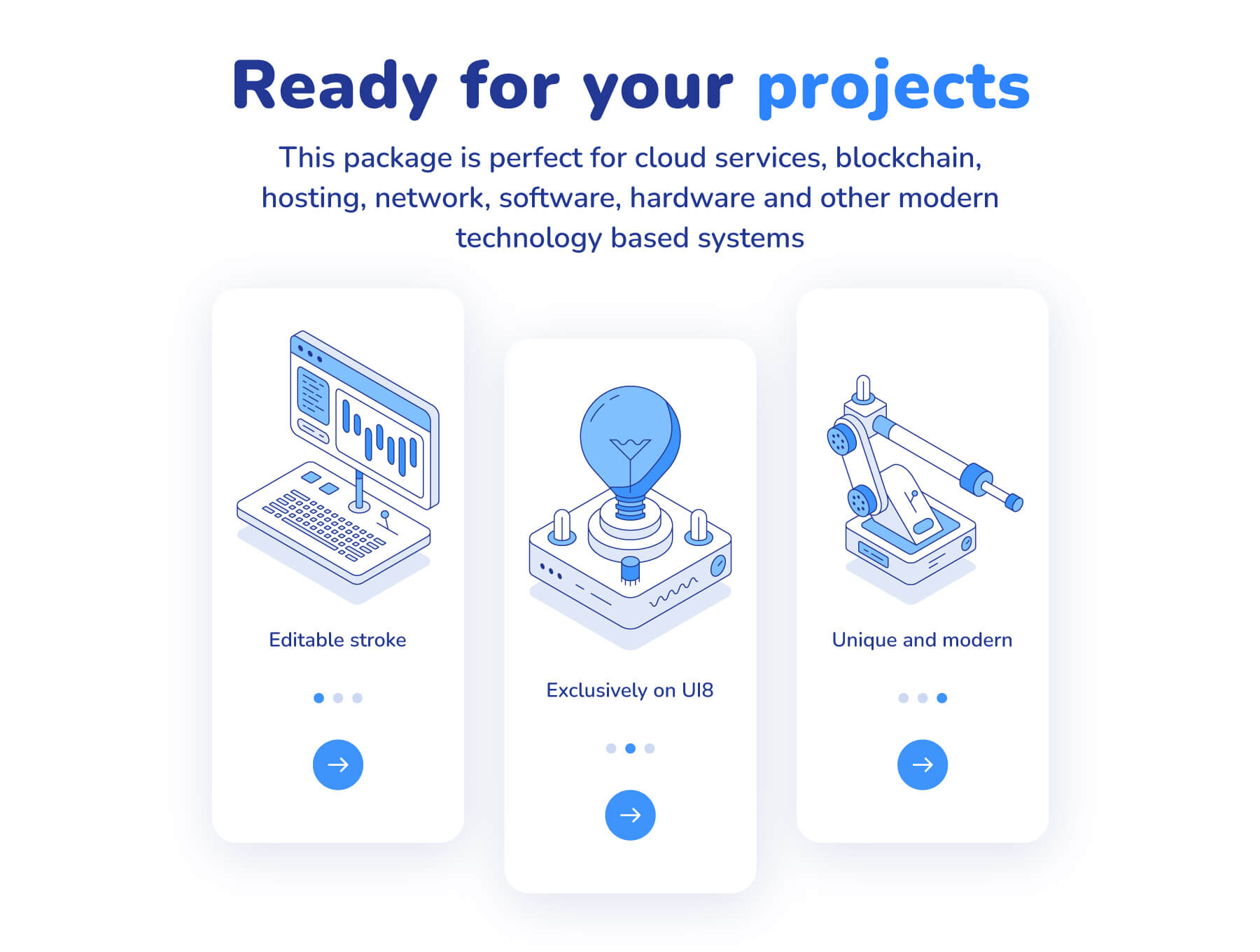 100个细节满满的2.5D矢量风格图标ICON素材