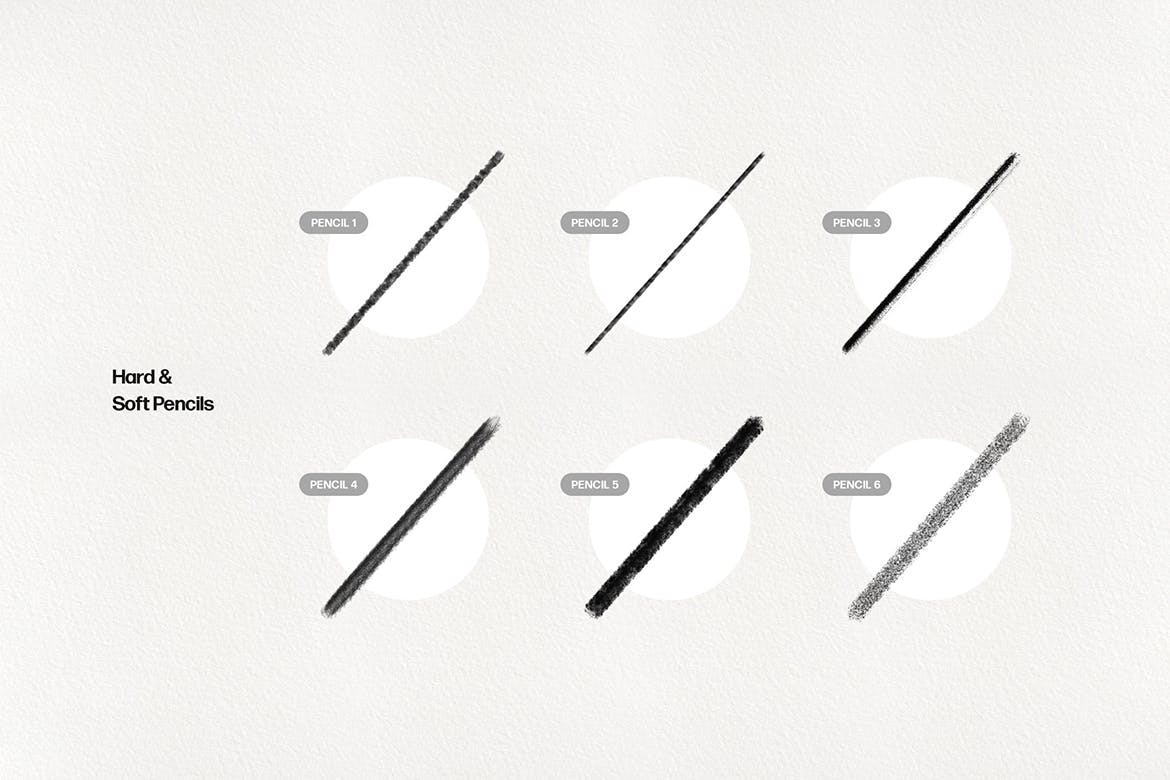 25支逼真铅笔效果 Procreate 笔刷素材下载