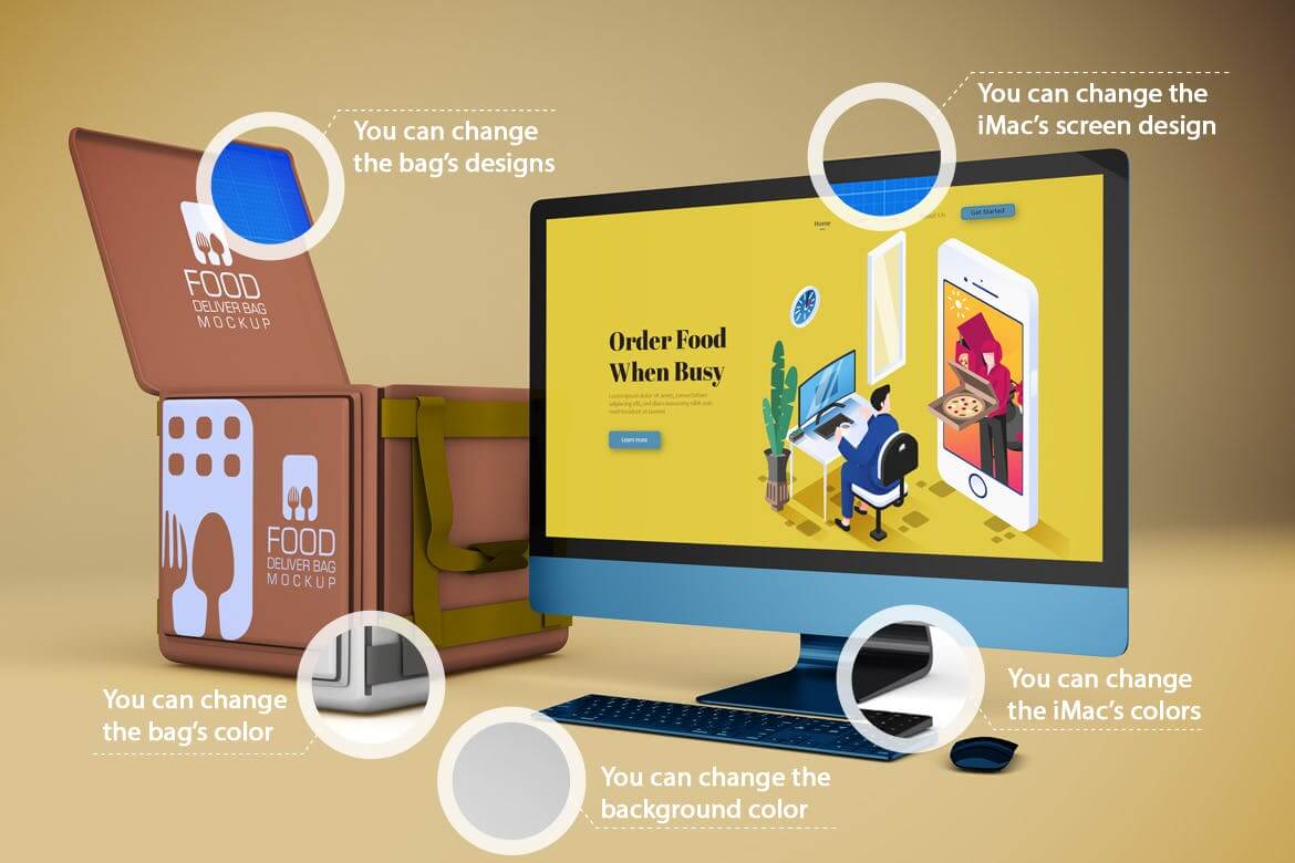 iMac电脑样机PSD素材下载