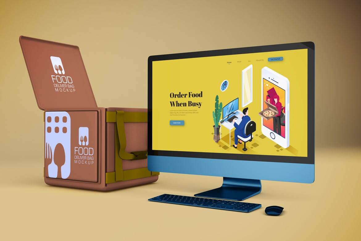 iMac电脑样机PSD素材下载