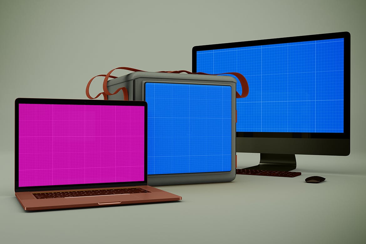 iMac电脑样机PSD素材下载