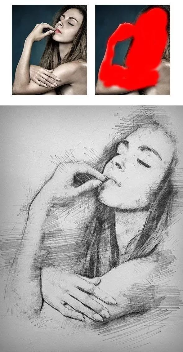 PS图片转手绘素描画动作，效果太逼真（含视频教程）