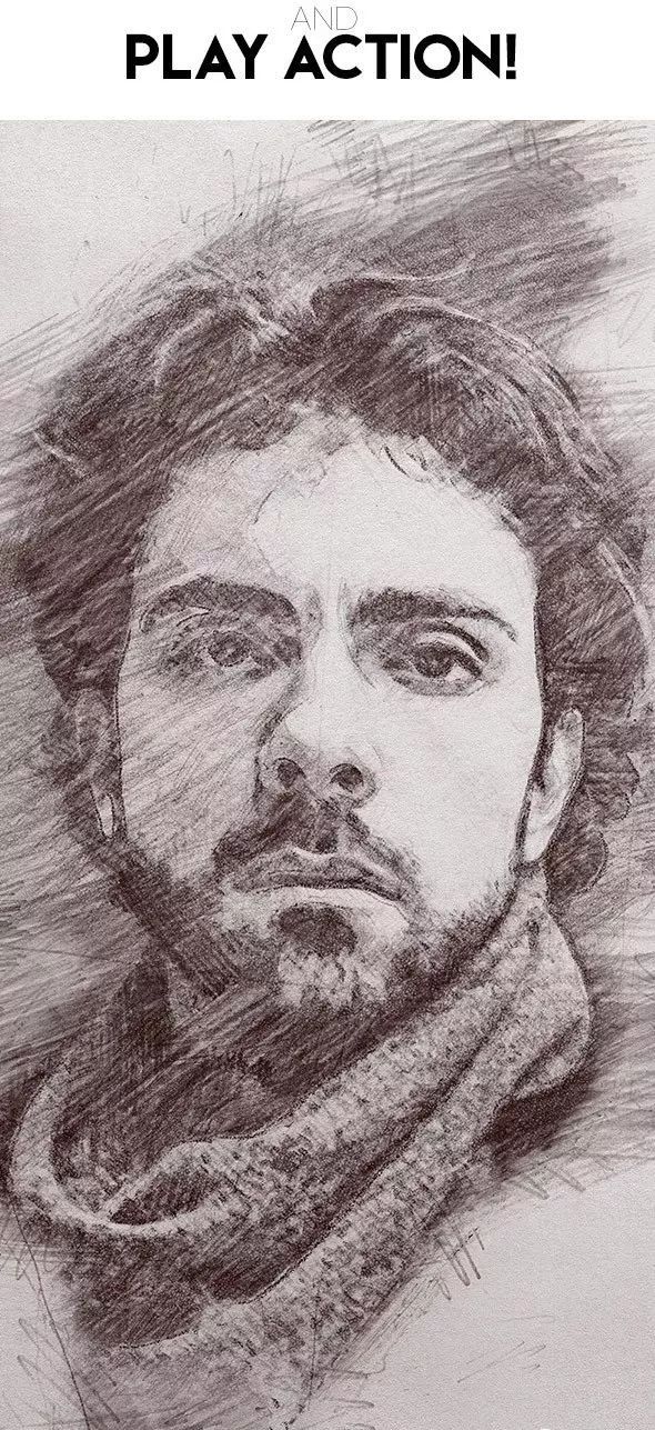 PS图片转手绘素描画动作，效果太逼真（含视频教程）