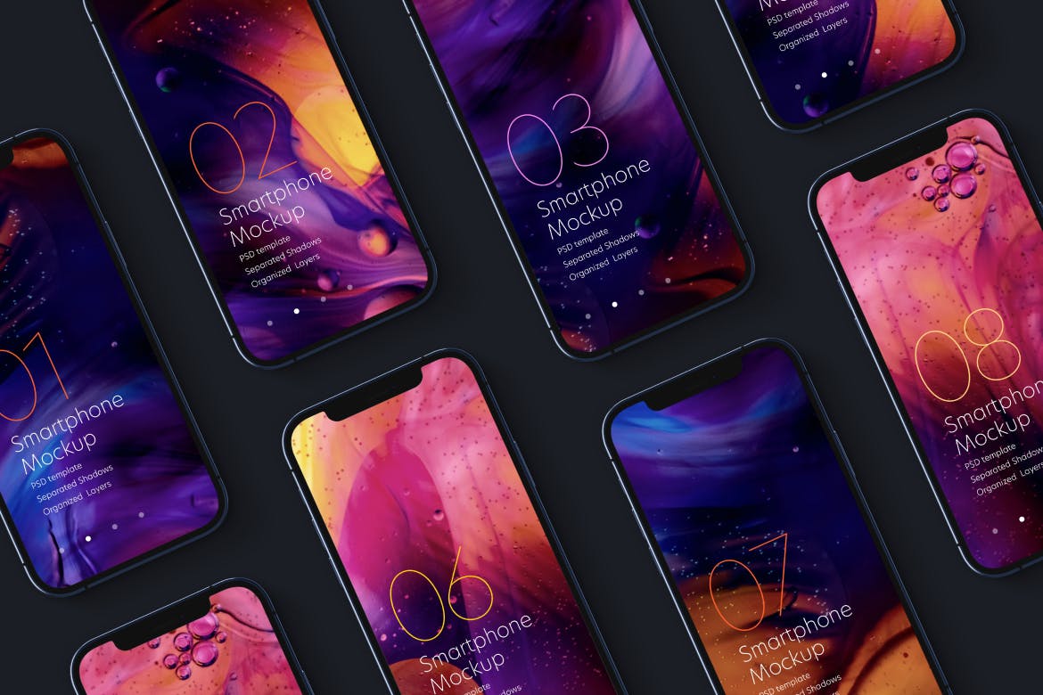 5种高品质iPhone 12 Pro样机素材PSD模型