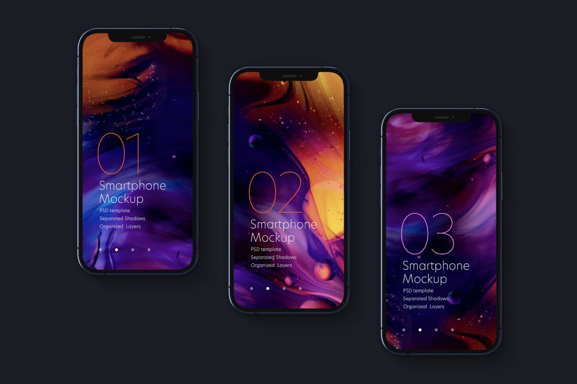 5种高品质iPhone 12 Pro样机素材PSD模型
