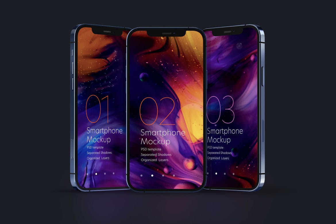 5种高品质iPhone 12 Pro样机素材PSD模型