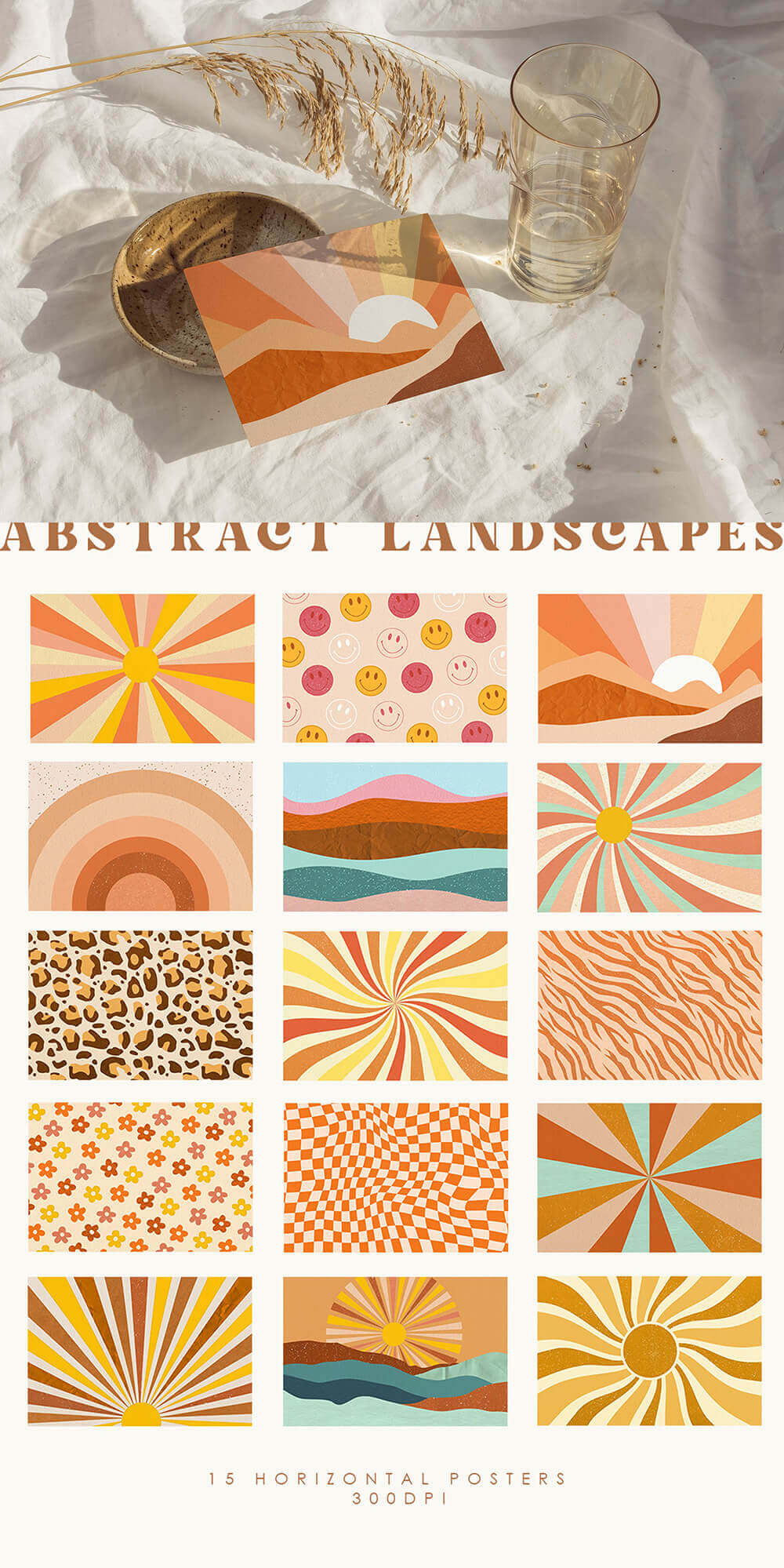 一套复古氛围抽象纸张/纹理图片素材