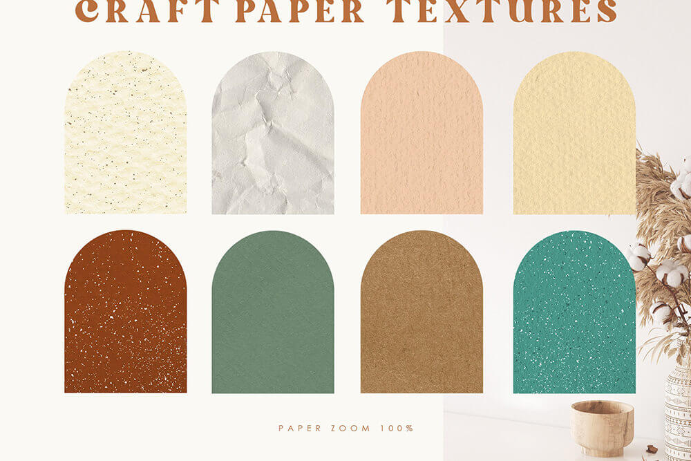 一套复古氛围抽象纸张/纹理图片素材