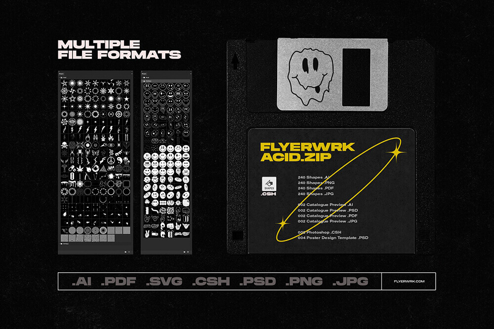 一套抽象形状/徽标/表情/图标矢量图标素材