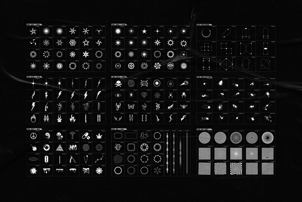 一套抽象形状/徽标/表情/图标矢量图标素材