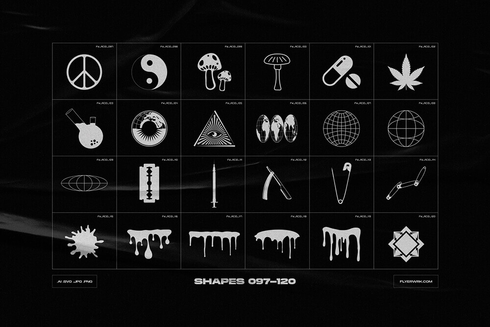 一套抽象形状/徽标/表情/图标矢量图标素材