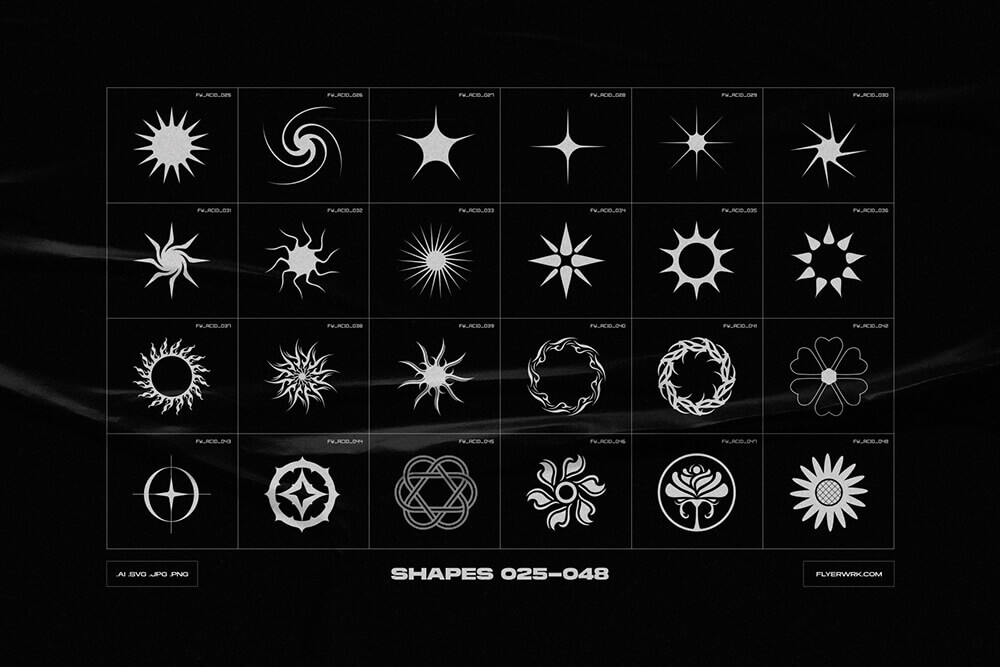 一套抽象形状/徽标/表情/图标矢量图标素材