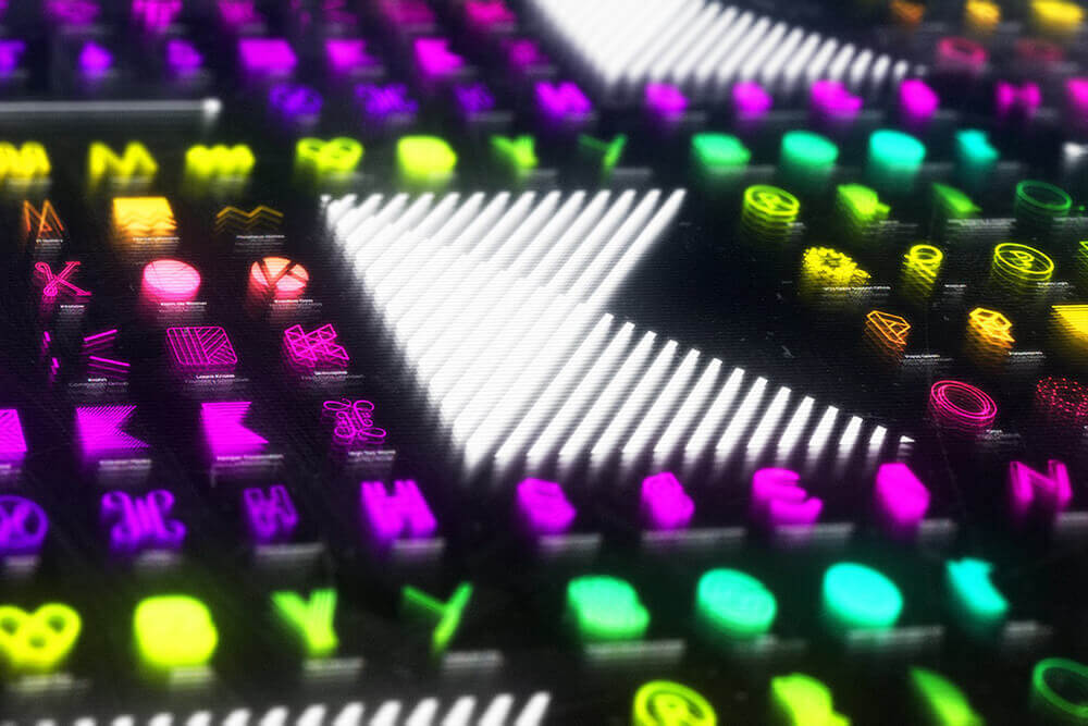 超酷未来派霓虹灯元素赛博朋克效果PSD样式模板Cyber – Futuristic Neon Display