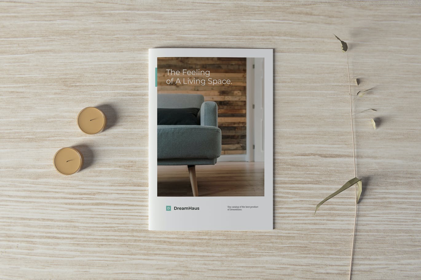 一套逼真质感品牌VI手册画册宣传册样机PSD素材包