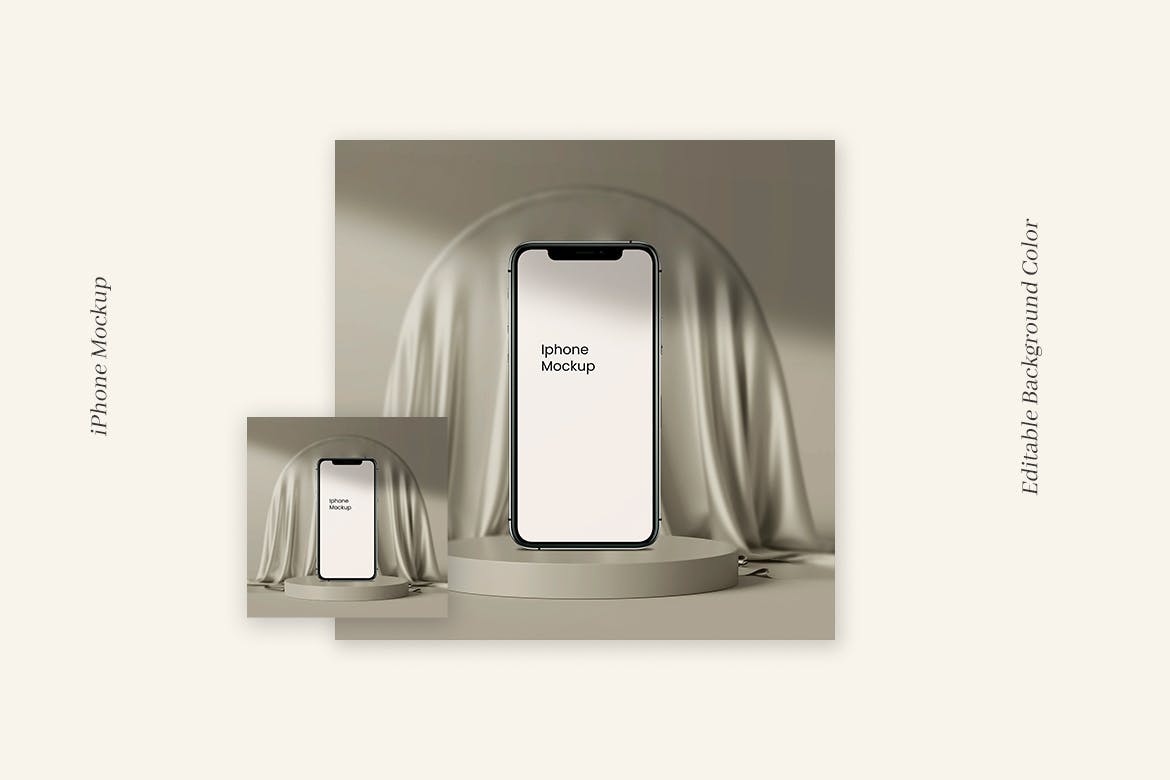 一套逼真iPhone名片设计VI样机PSD素材模型