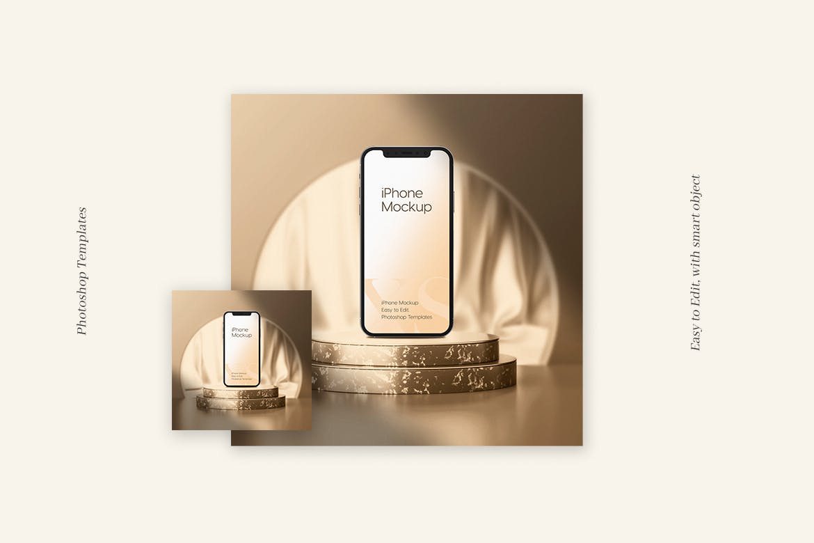 一套逼真iPhone名片设计VI样机PSD素材模型