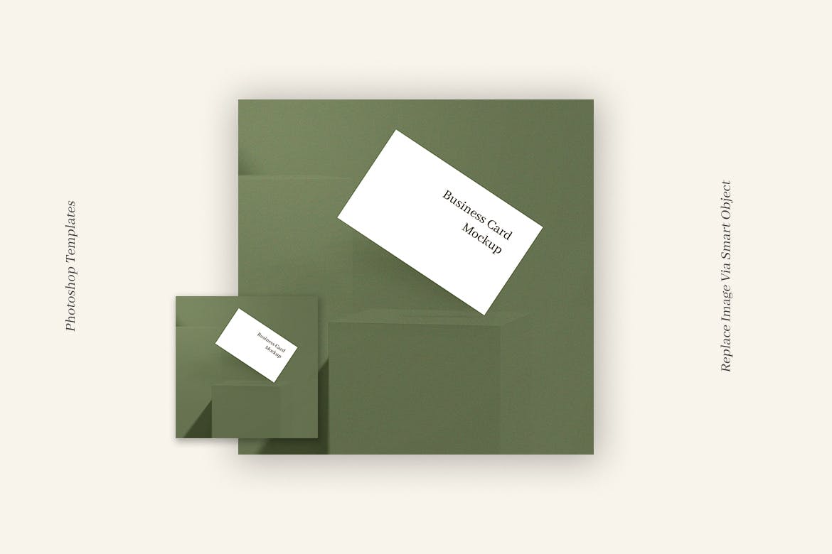 一套逼真iPhone名片设计VI样机PSD素材模型