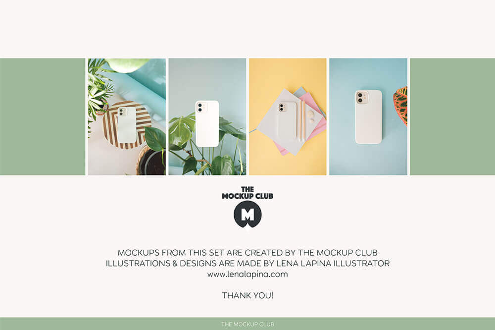 创意生活场景手机壳图案设计展示PSD样机素材