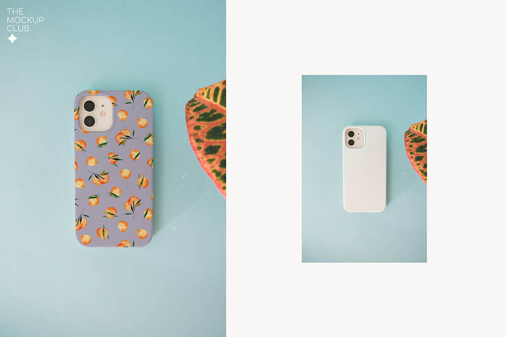 创意生活场景手机壳图案设计展示PSD样机素材