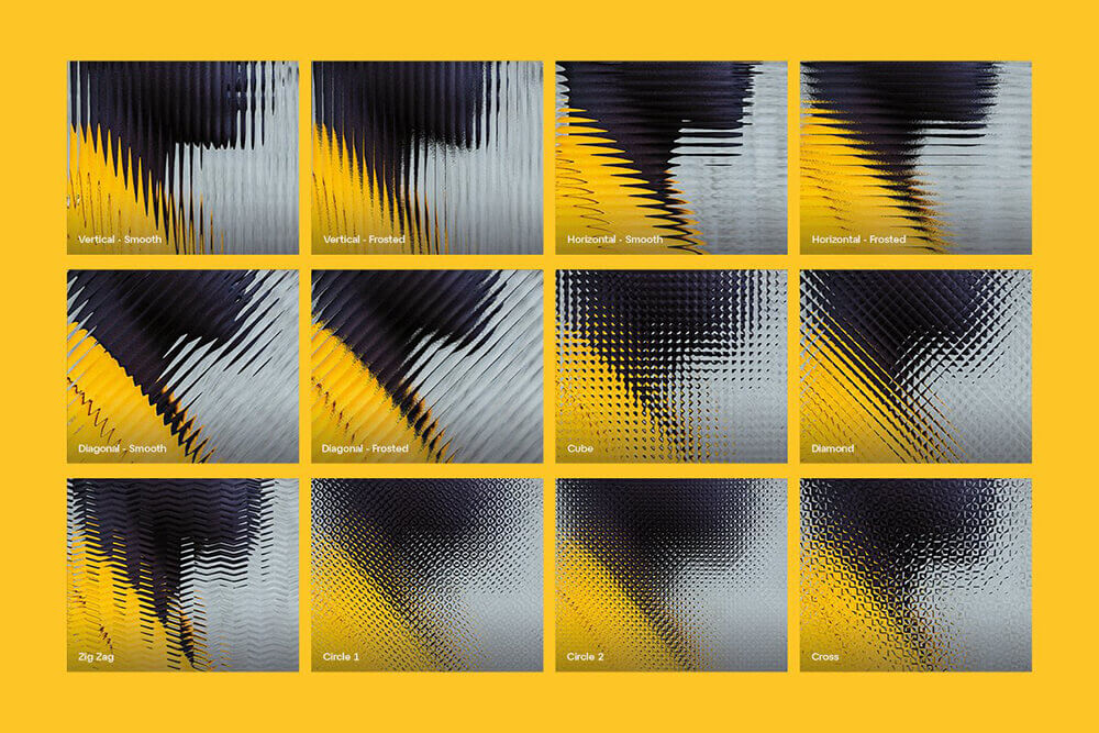 12种超级炫酷的带图案玻璃纹理效果