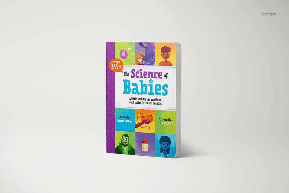 儿童卡通可爱厚页书籍样机PSD素材包