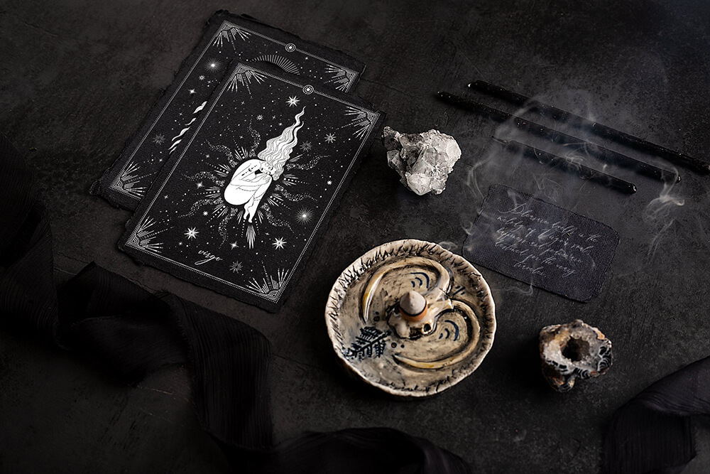 神秘的魔法古老占卜星座元素系列插画素材包
