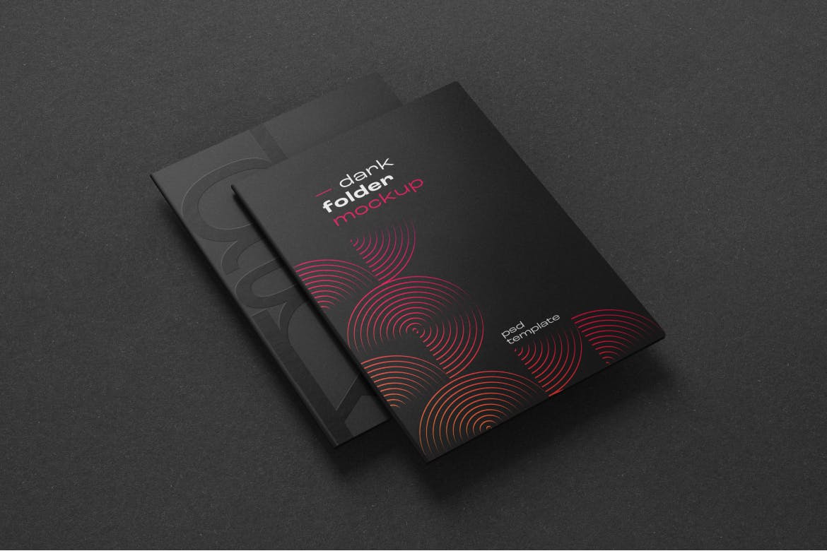 一套黑色高端文具VI设计样机PSD样机素材