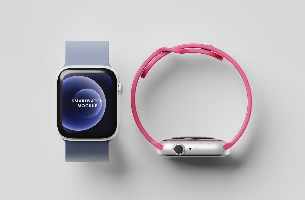 一套少见的智能手表产品PSD样机素材