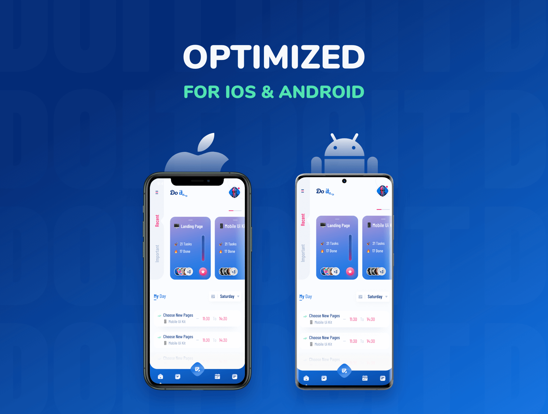 30个风格独特的蓝色数据类APP UI界面素材包