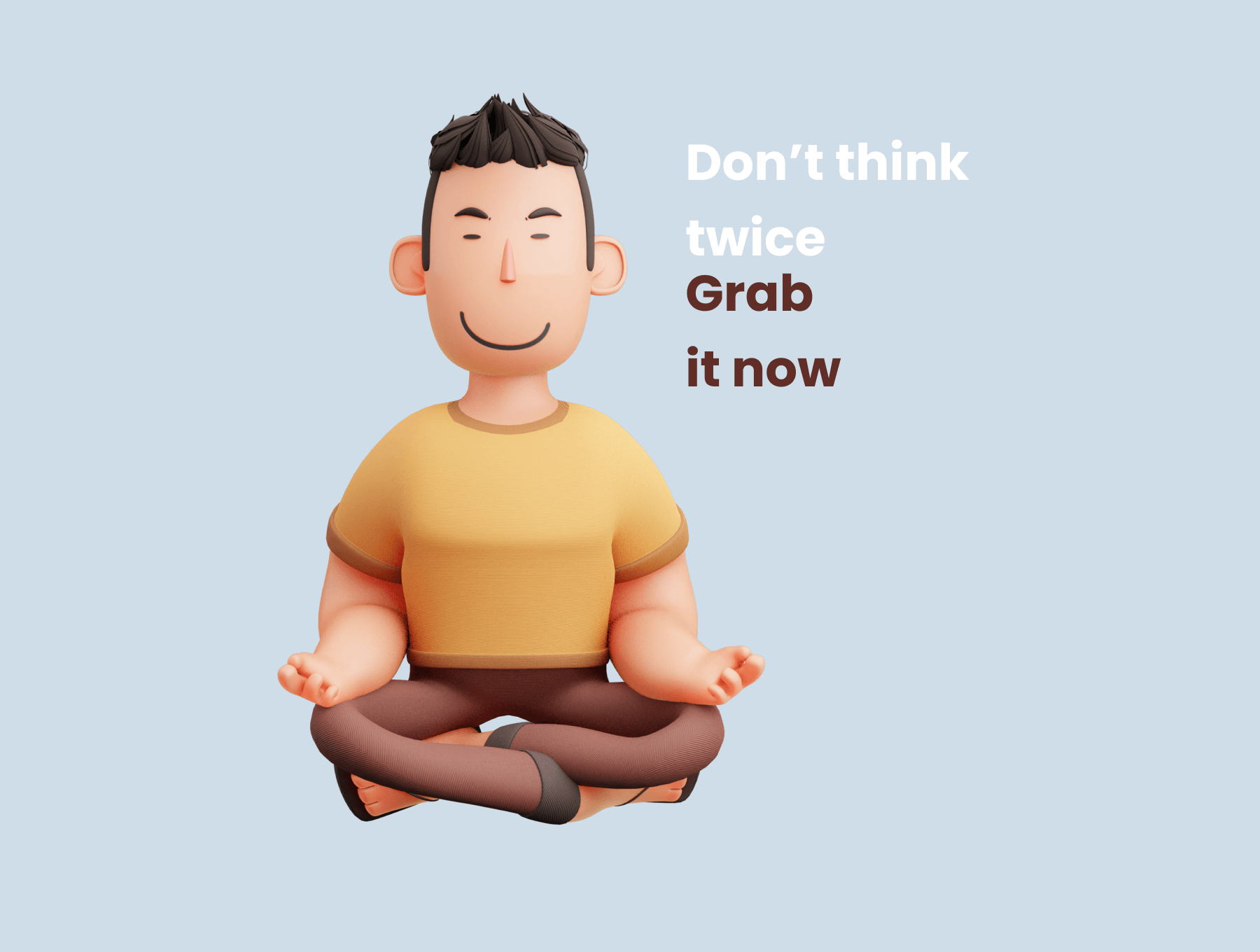 21个不同姿势的3D卡通人物插画素材包