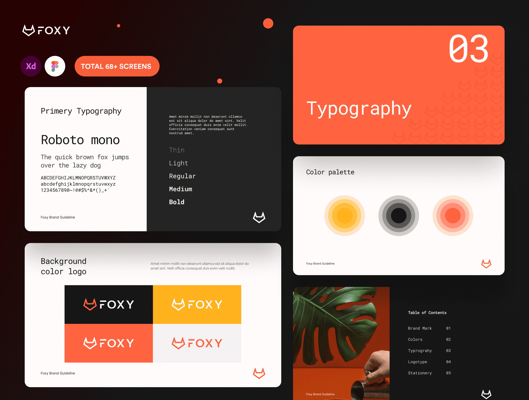69个完整的橙色主题VI系统源文件