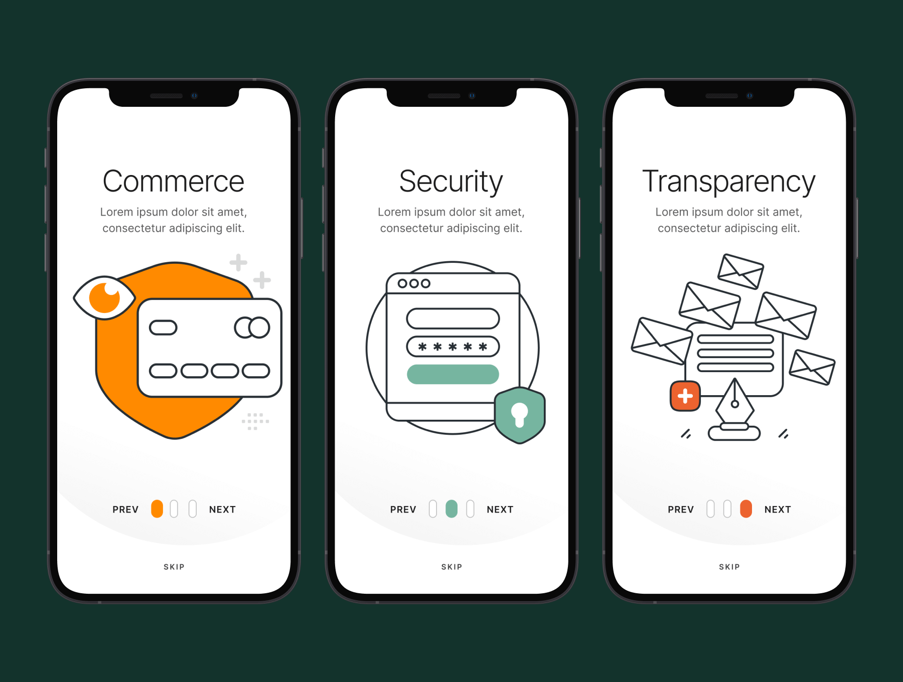 100个绿色线性清新矢量插图素材包