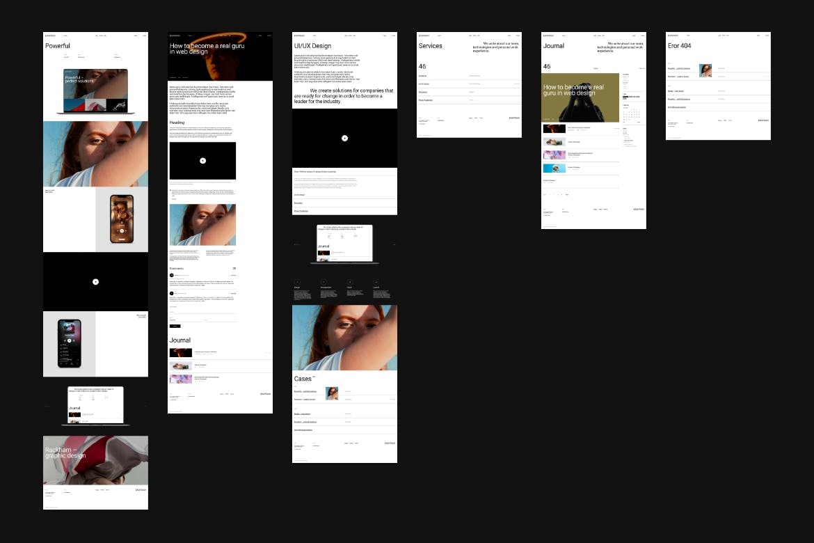 13个适合于PAD/移动端的国外高级版式UI KITS素材包
