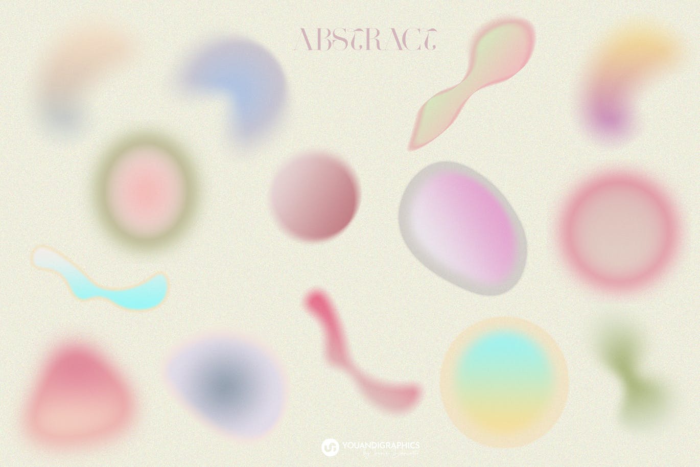 20个高分辨率清新优雅的颗粒渐变背景纹理素材包