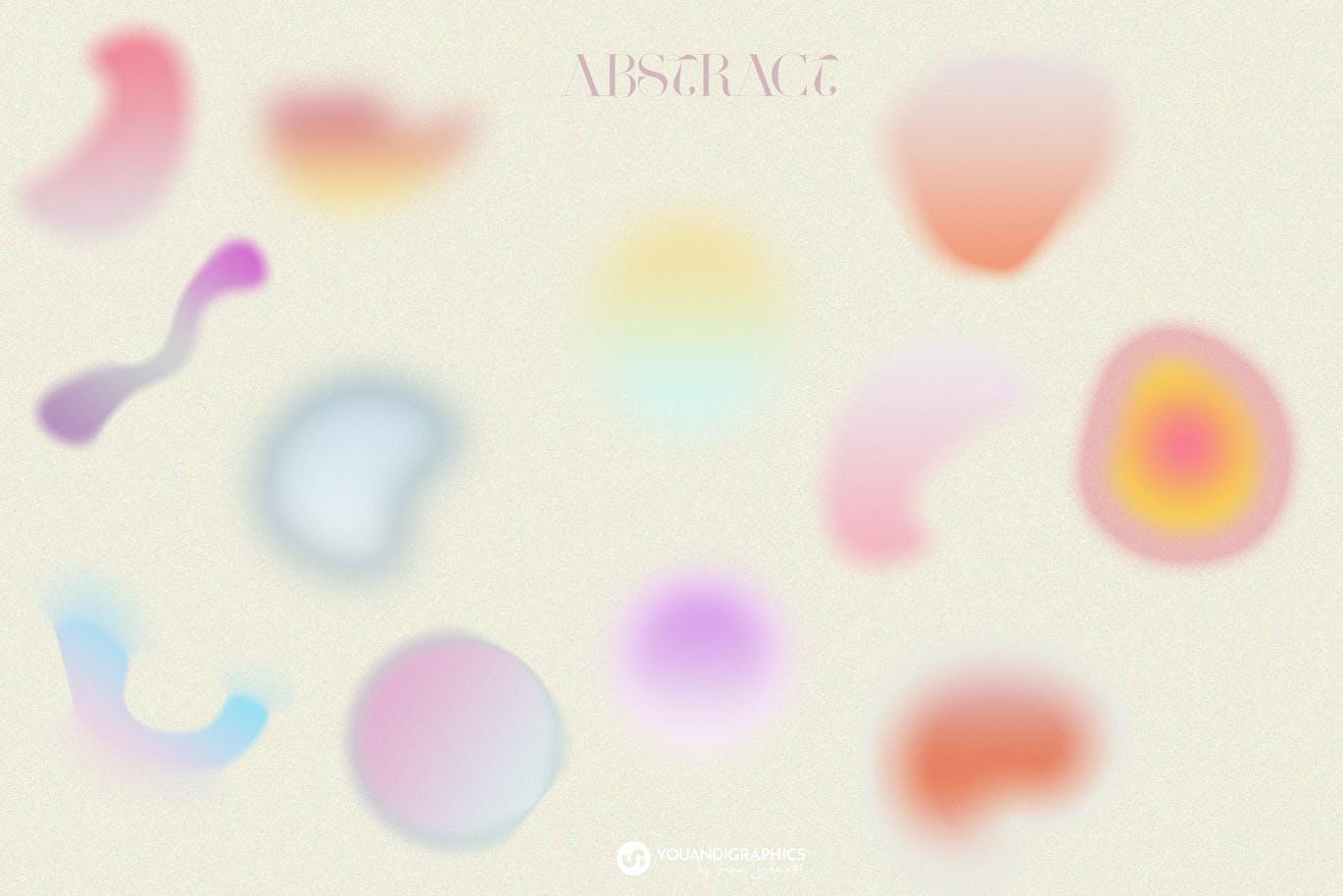 20个高分辨率清新优雅的颗粒渐变背景纹理素材包