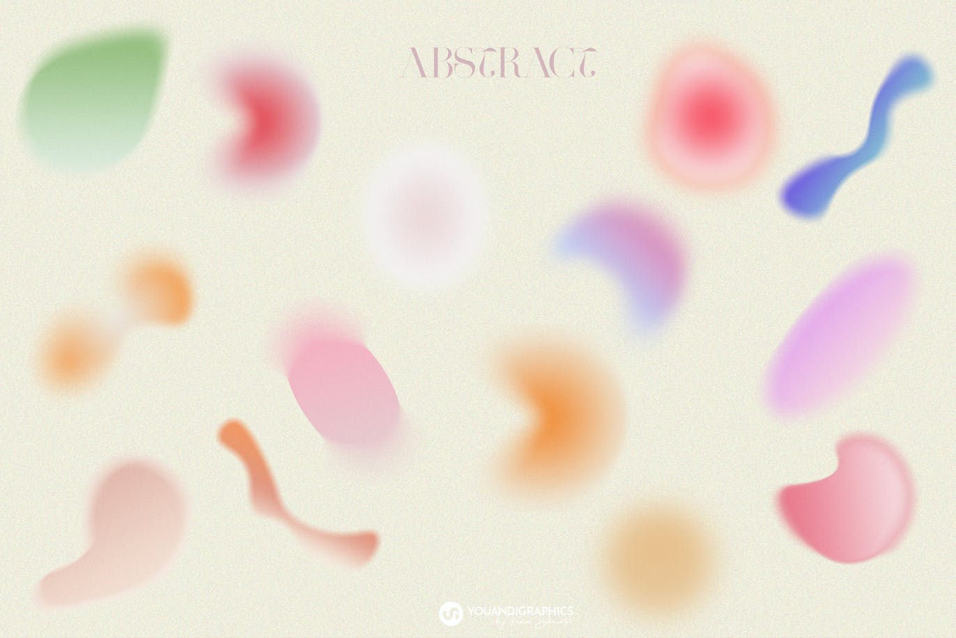 20个高分辨率清新优雅的颗粒渐变背景纹理素材包