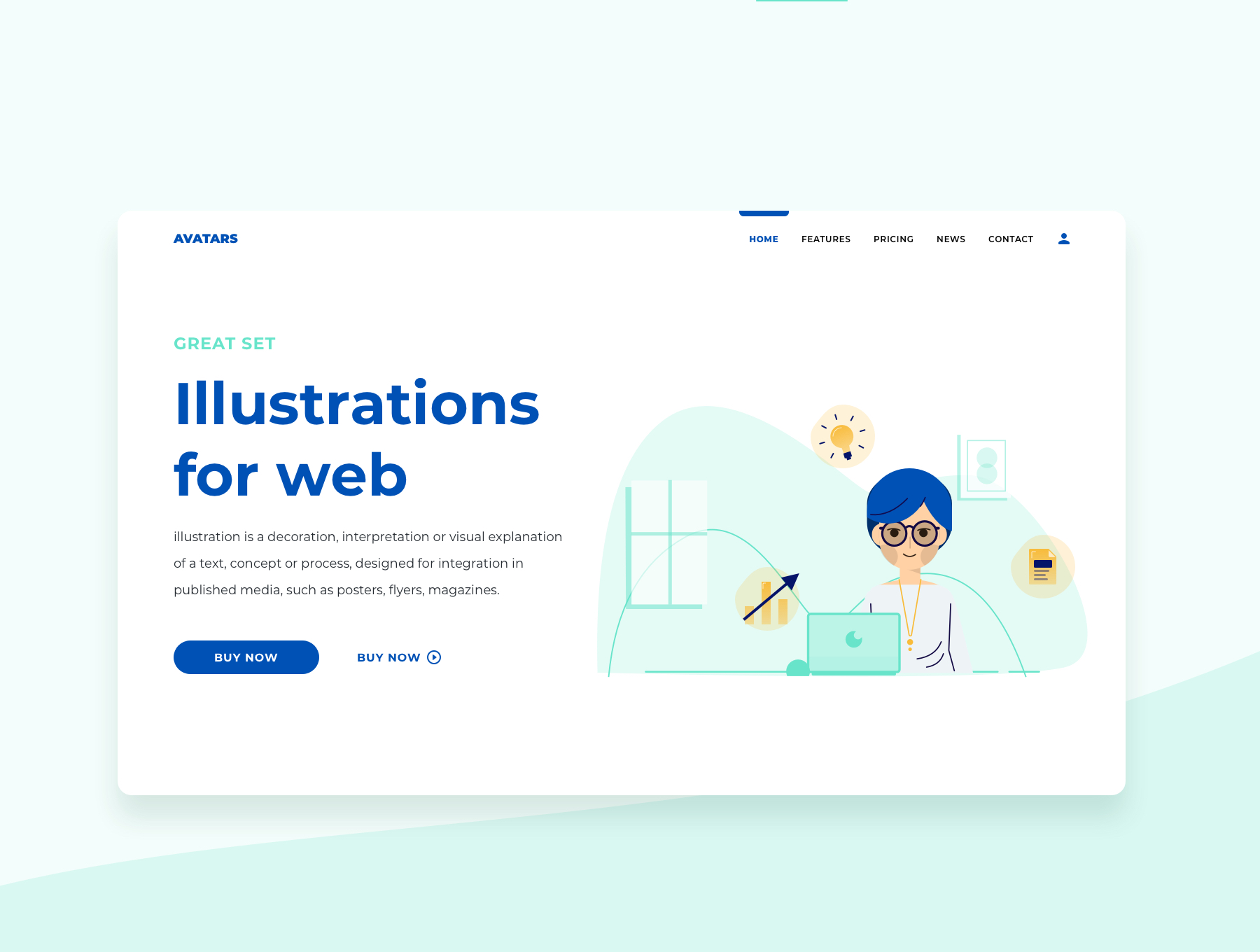 一套生动有趣的电子商务ICON图标