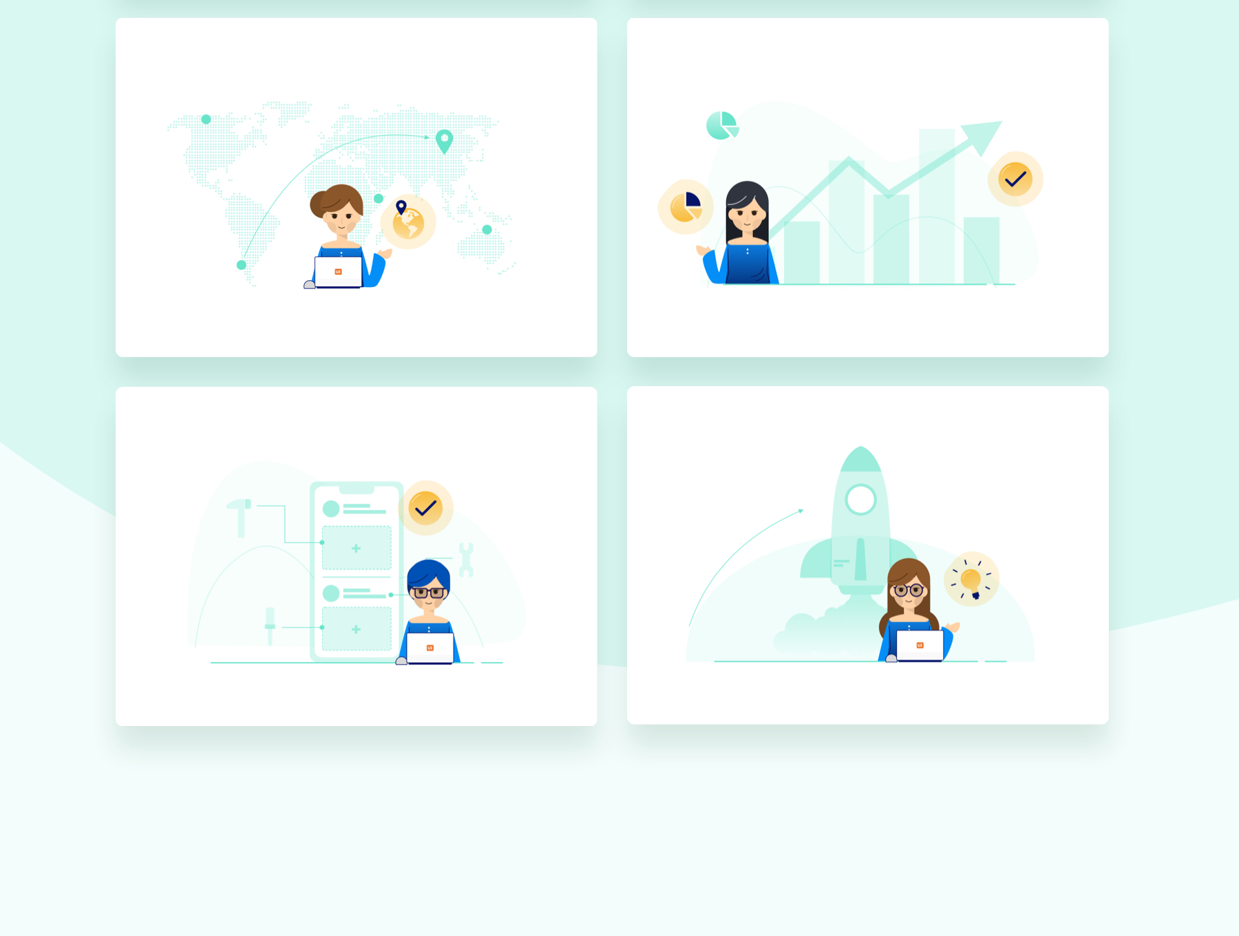 一套生动有趣的电子商务ICON图标