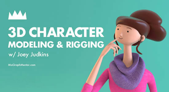 C4D三维卡通人物角色建模绑定动画制作教程