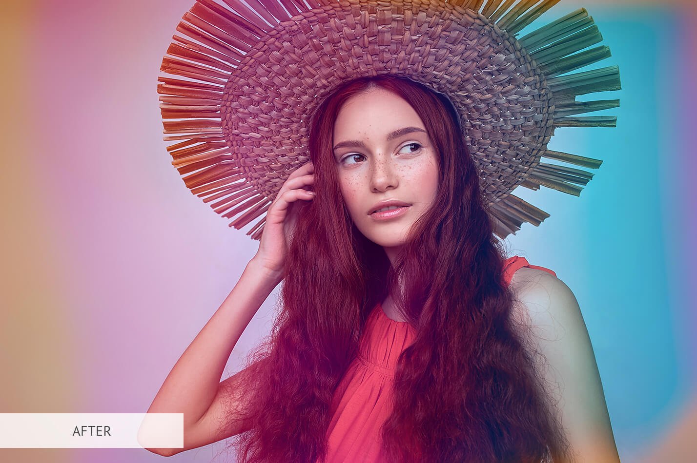 25个彩虹色调照片叠层PNG素材