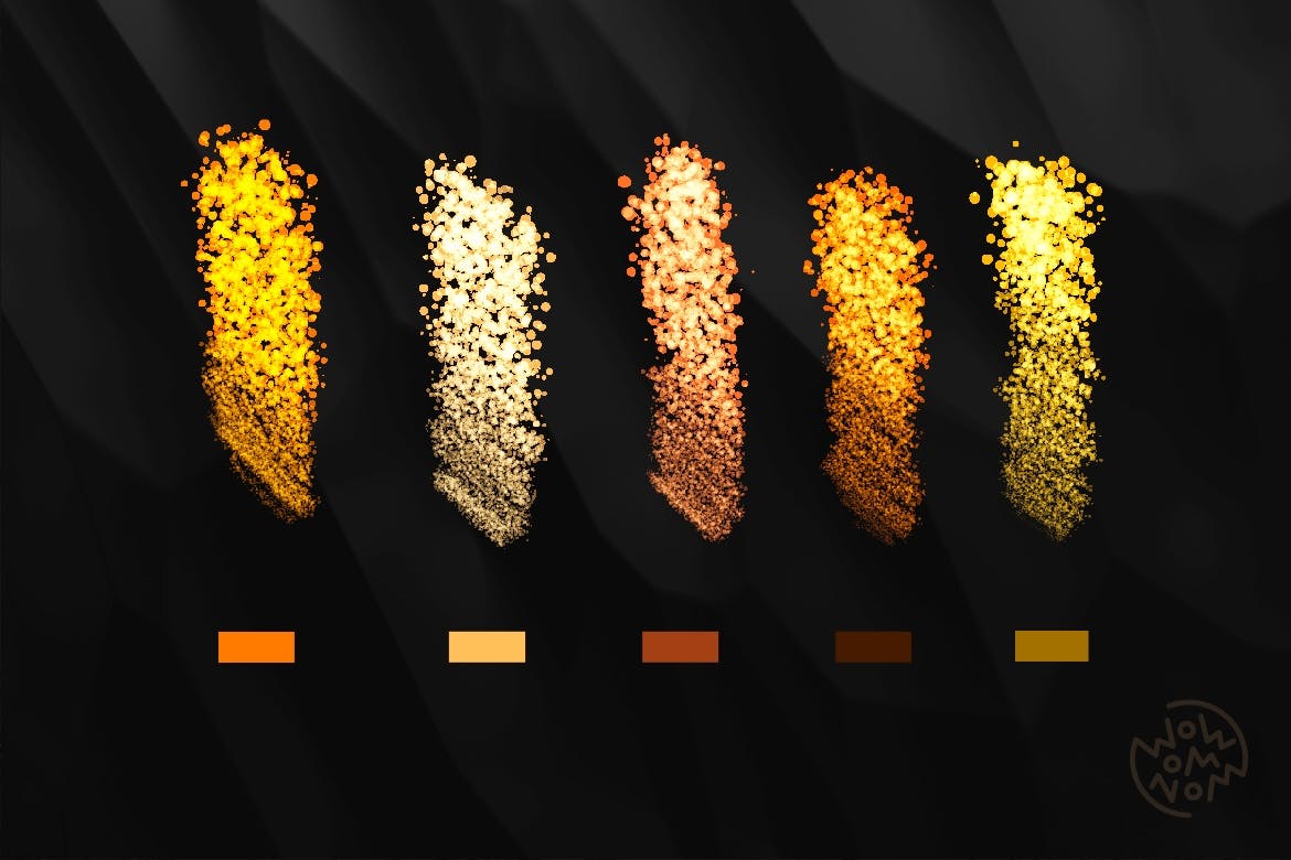 金色梦幻高端Procreate笔刷素材包