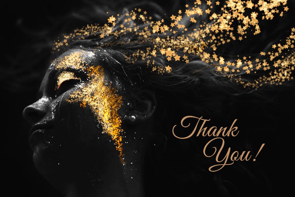 金色梦幻高端Procreate笔刷素材包